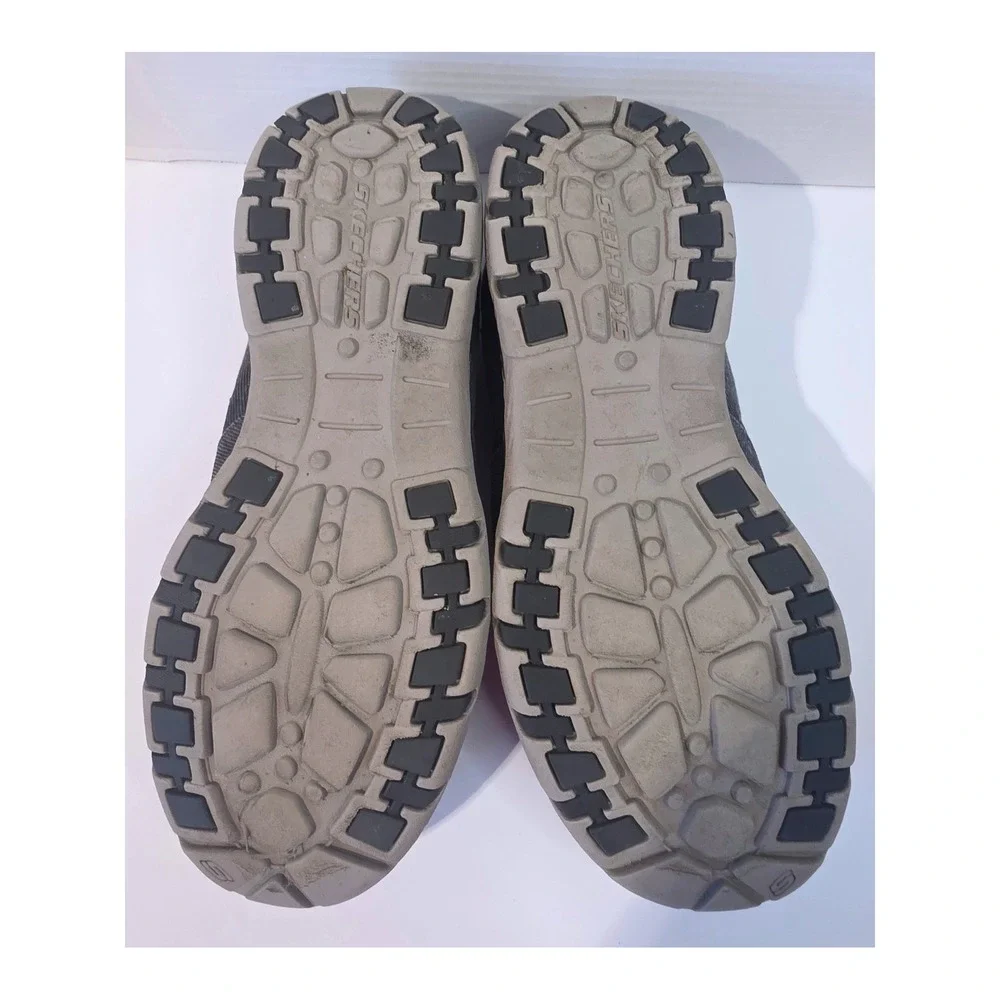 Skechers Relaxed Fit Charcoal Canvas Slip On Shoe Air Cooled Memory Foam SZ 12
